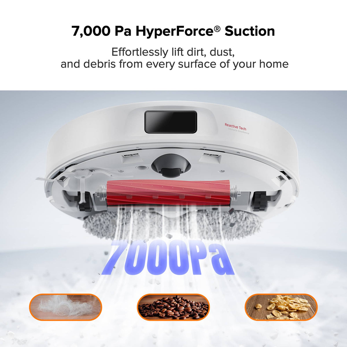 Roborock - Qrevo Pro Wi-Fi Connected Robot Vacuum and Mop with FlexiArm Design Edge Mopping, Dynamic Hot Water Mop Washing - White