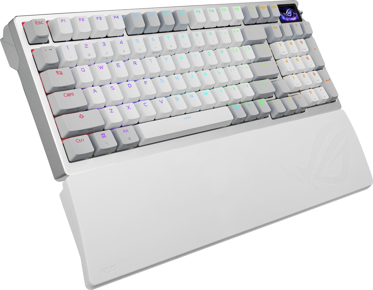 ASUS - ROG Azoth 96% Wireless Magnetic Hall Effect RGB Gaming Keyboard with Hot-Swappable ROG HFX V2 Switches - White