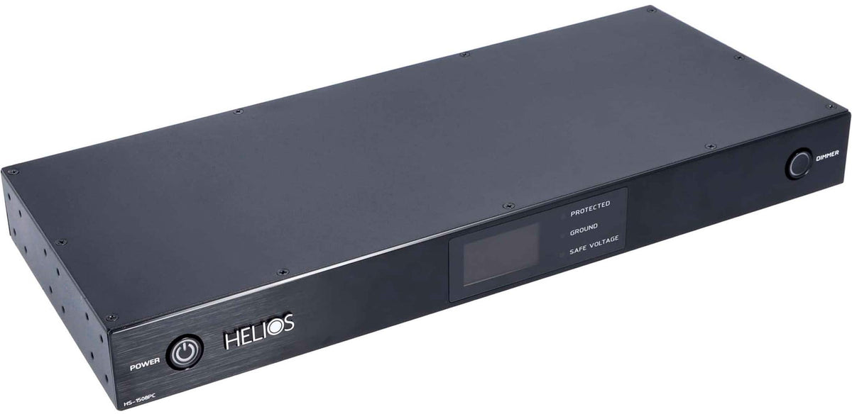 Ethereal - HELIOS 8-Outlet Unlimited Joules Surge Protector - Black Brushed Aluminum