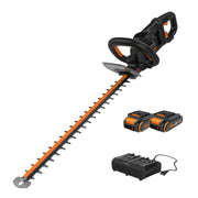 WORX - 40V 24" Cordless Hedge Trimmer (2 x 2.0 Ah Batteries & 1 x Charger) - Black