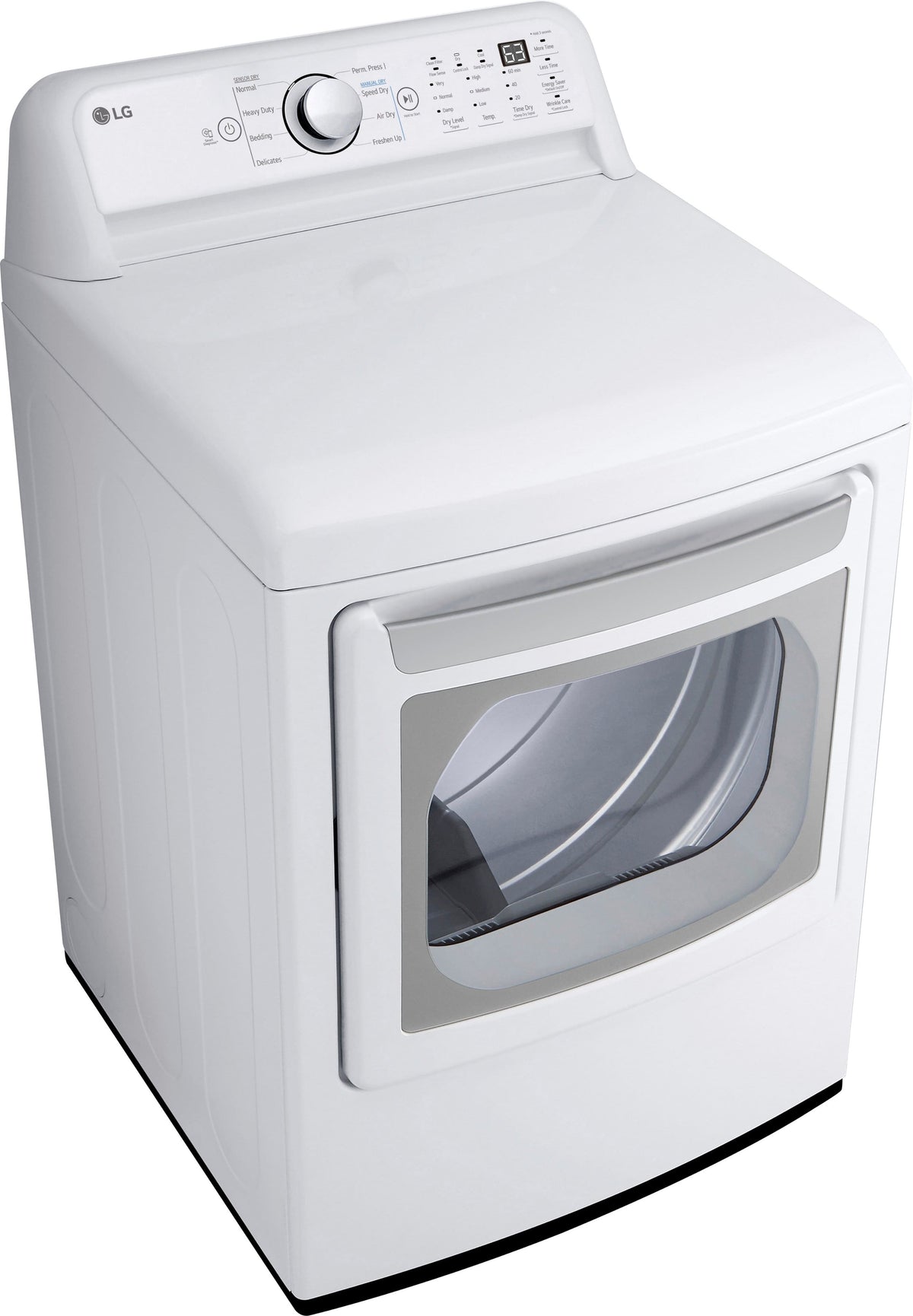 LG - 7.3 Cu. Ft. Ultra Large Rear Control Electric Dryer with Sensor Dry and LoDecibel Quiet Operation - White