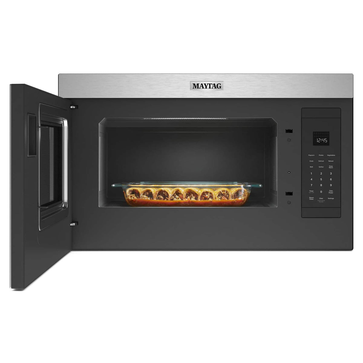 Maytag - 1.1 Cu. Ft. Over-the-Range Microwave with Flush Built-in Design - Stainless Steel