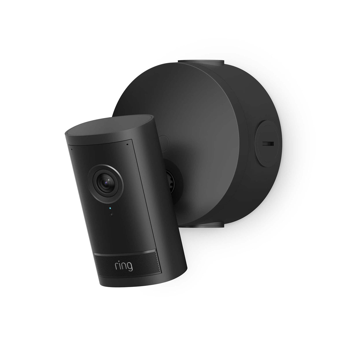 Ring - Outdoor Cam Pro Power Over Ethernet, Retinal 4K video, 10x Zoom, Low-Light Sight full-color in near dark - Black