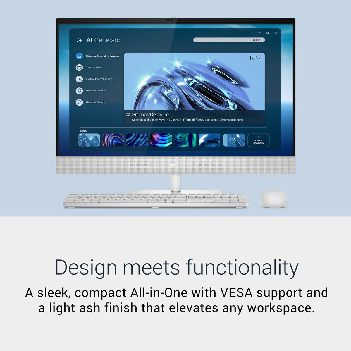 Dell - 27" 2K IPS Touchscreen All-in-One - Intel Core Ultra 7 Series 3 355 2026 - 16GB Memory - 1TB Storage - Copilot+ PC - Light Ash