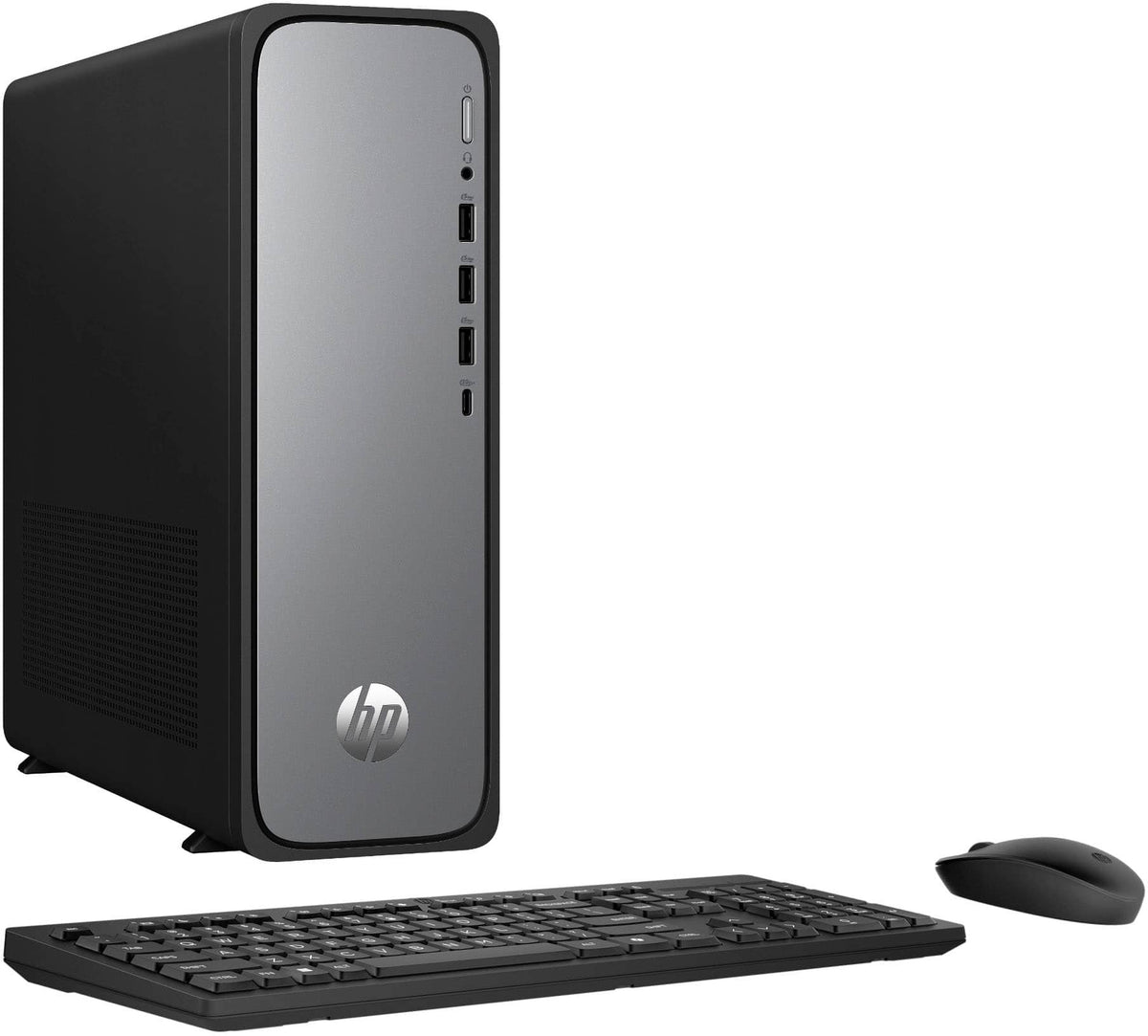 HP - OmniDesk Slim Desktop - Intel Core i3-13100 2023 - 8GB DDR5 Memory - 256GB SSD - Meteor Silver