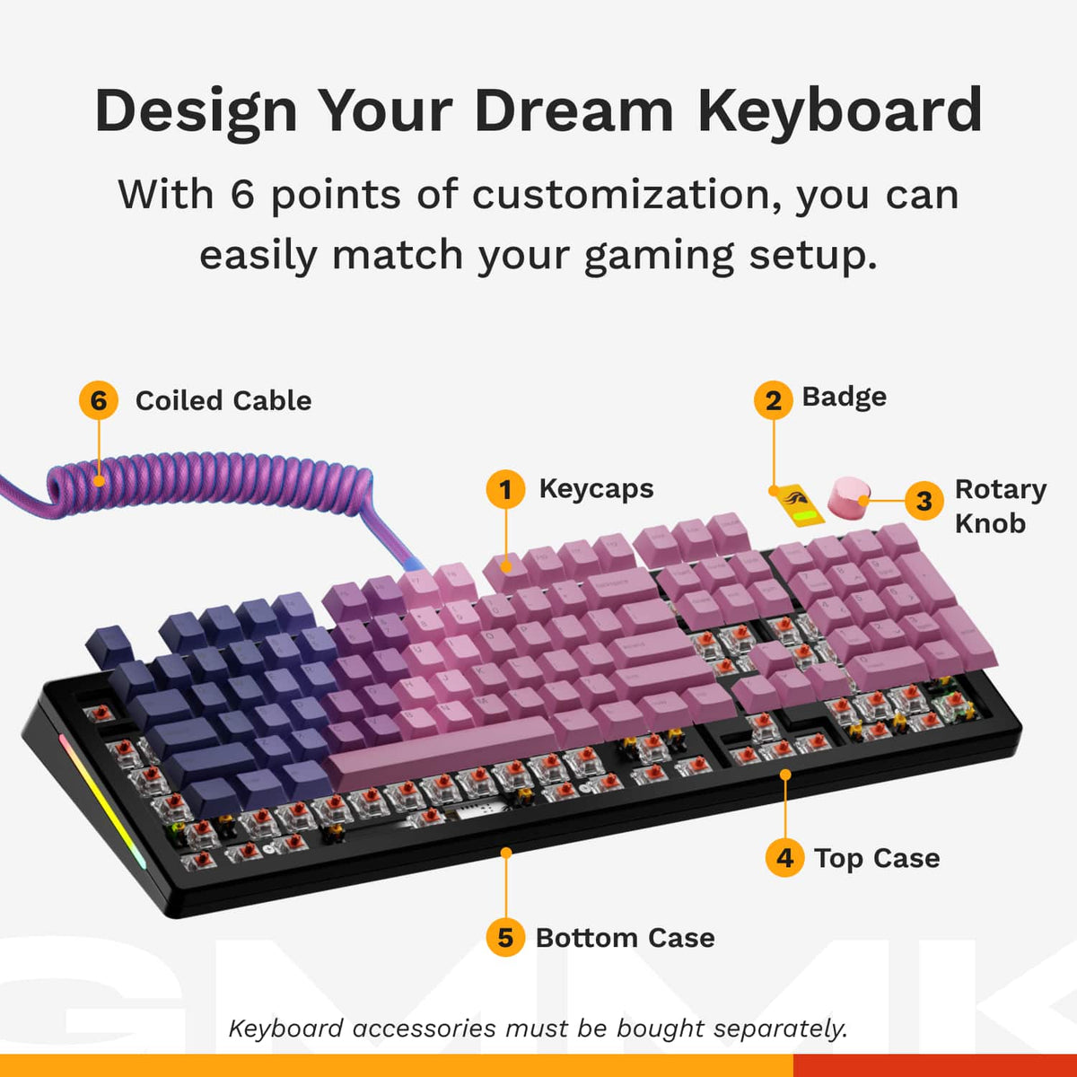 Glorious - GMMK 3 100% Wired Mechanical Linear Switch Gaming Keyboard with Hot-swappable Switches - Black