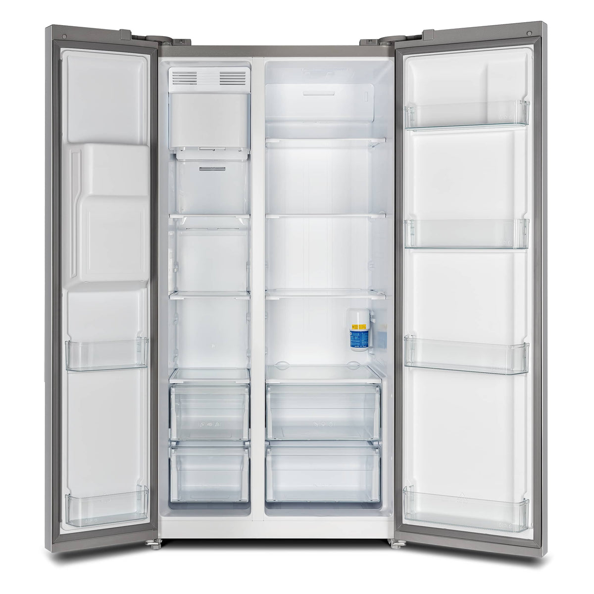 Forno Appliances - 40 in. Wide Salerno 20 Cu. Ft. Side-by-Side Built-In Refrigerator with Water and Ice Dispenser - Stainless Steel
