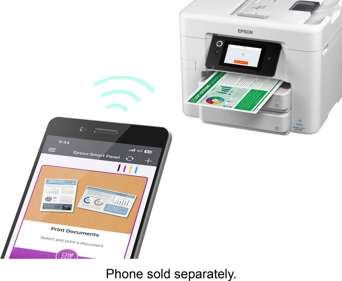 Epson - WorkForce Pro WF-4930 Wireless All-in-One Inkjet Printer - White