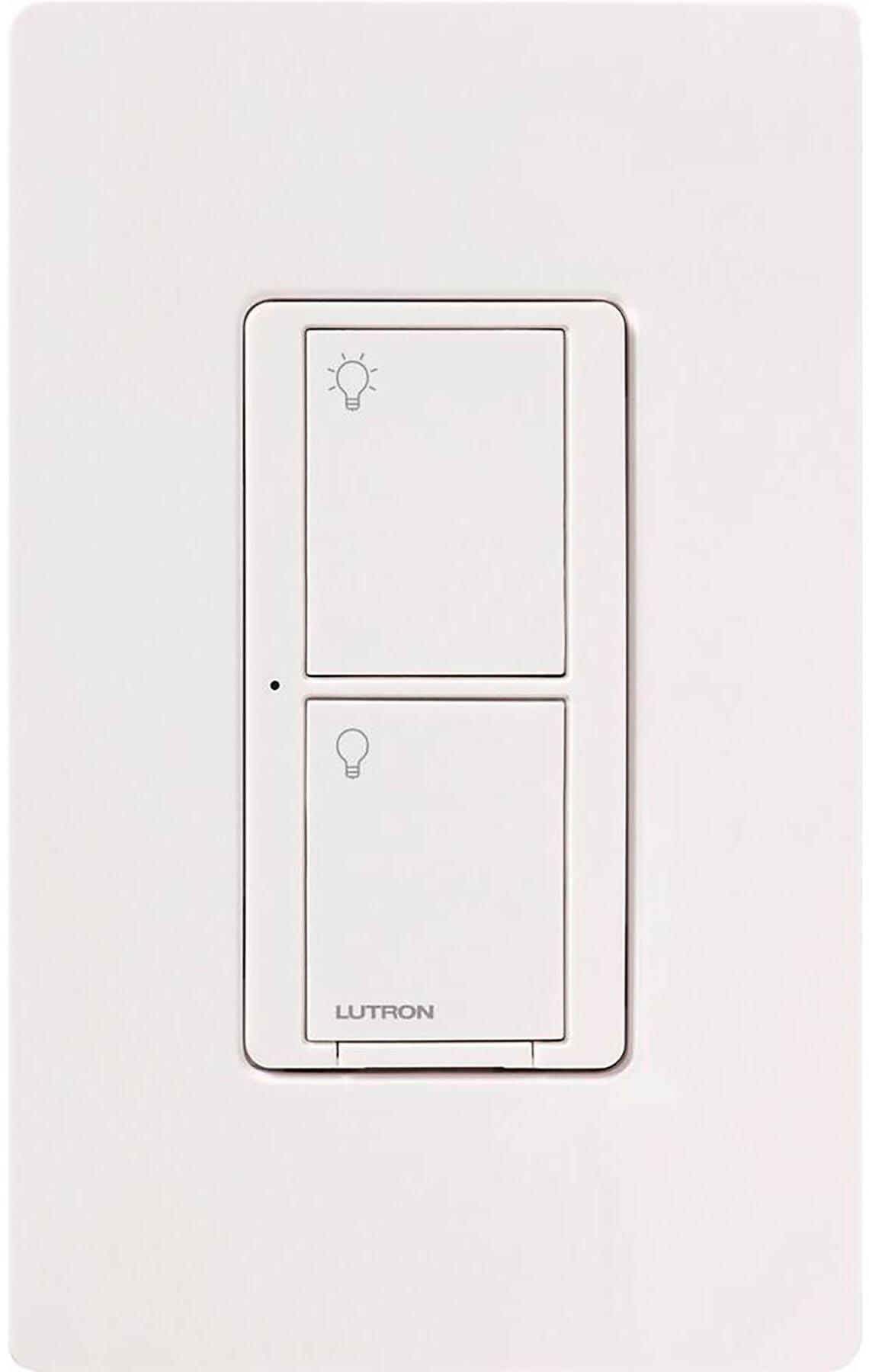 Lutron - Caseta Wireless Smart Lighting Switch for All Bulb Types or Fans, 6A - White