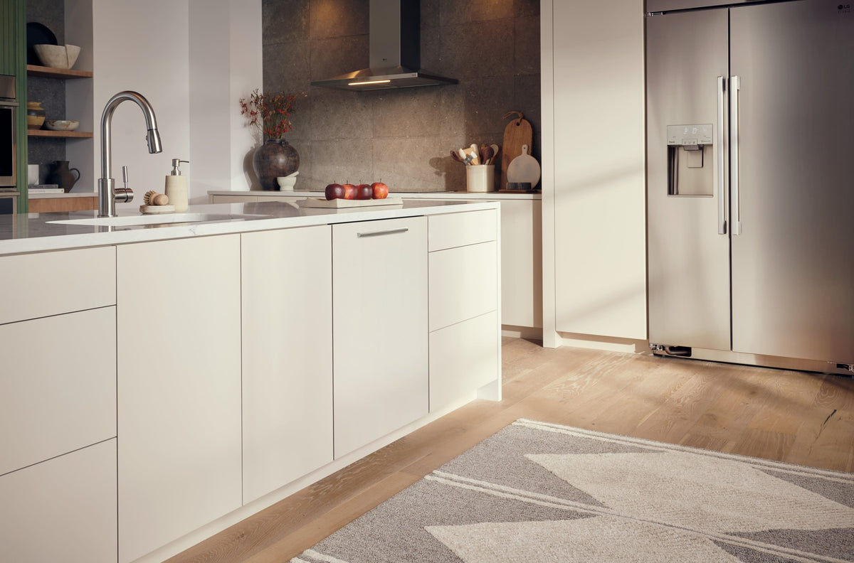 LG - STUDIO 24-in Top Control Smart Built-In Stainless Steel Tub Panel Ready Dishwasher with 3rd Rack, QuadWash, 45dBA - Gray