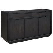Bangor - Aparador de comedor con 2 cajones - Negro