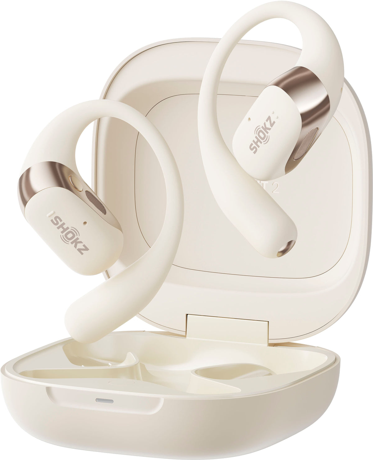 Shokz - OpenFit 2 Open-Ear True Wireless Earbuds - Beige