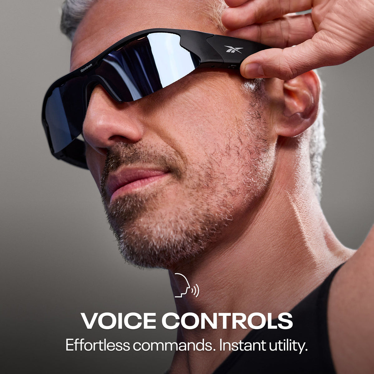 Reebok Octane Smart Eyewear Powered by Lucyd - Black/Silver