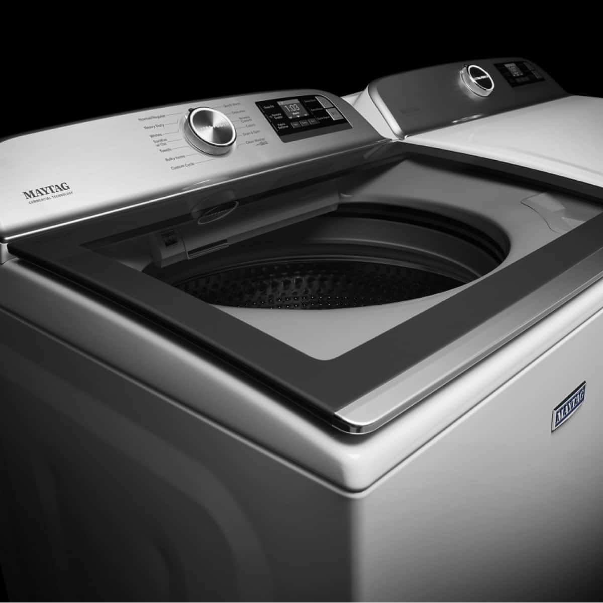 Maytag - 5.3 Cu. Ft. High Efficiency Smart Top Load Washer with Extra Power Button - White