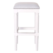 Taburete cuadrado con asiento tapizado