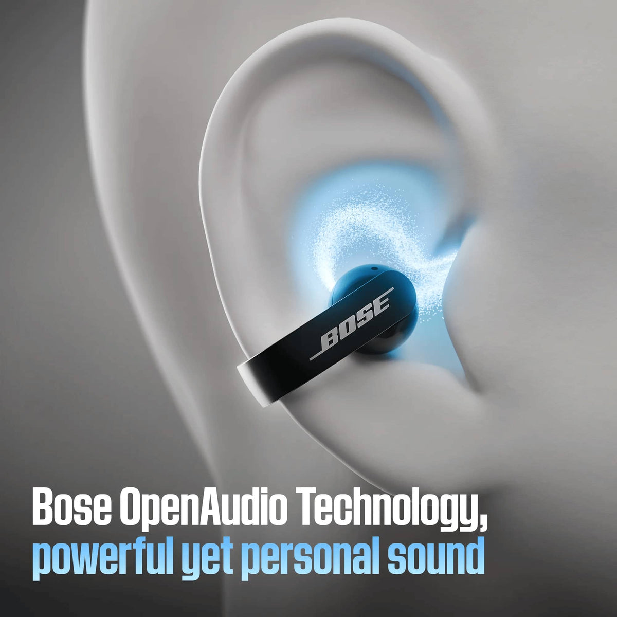 Bose - Sport Open Earbuds Wireless Bluetooth Open-ear Running Earbuds with Secure Fit, and IP54 Sweat Resistance - White Smoke