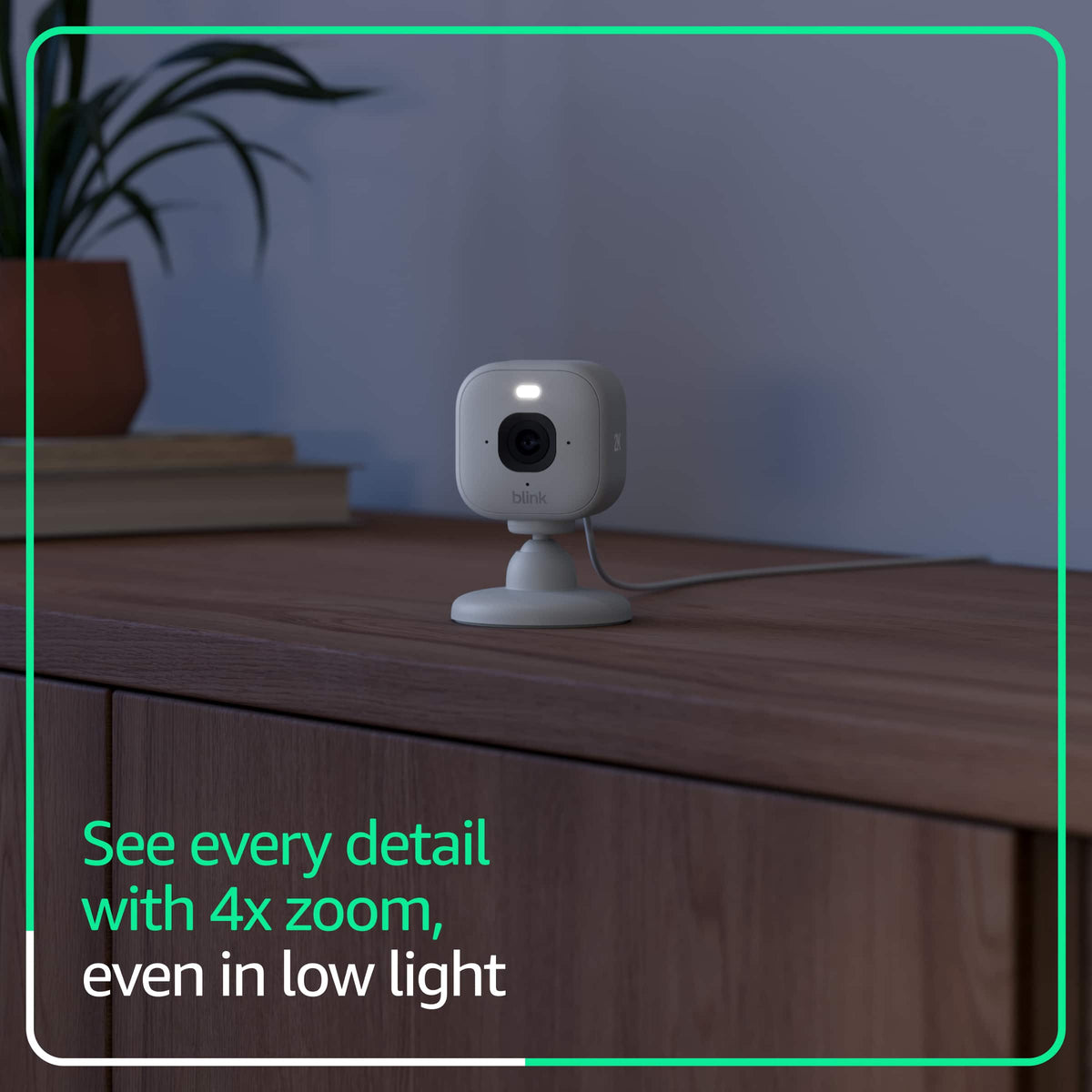 Blink - Mini 2K+ Compact plug-in security camera, 2K video resolution, color night vision, enhanced audio - 1 Cam - White