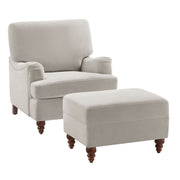Candor - Chair And Ottoman Set - Beige
