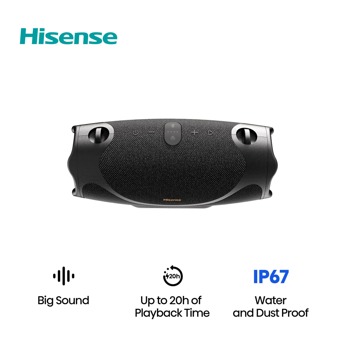 Hisense - Portable Speaker - Black