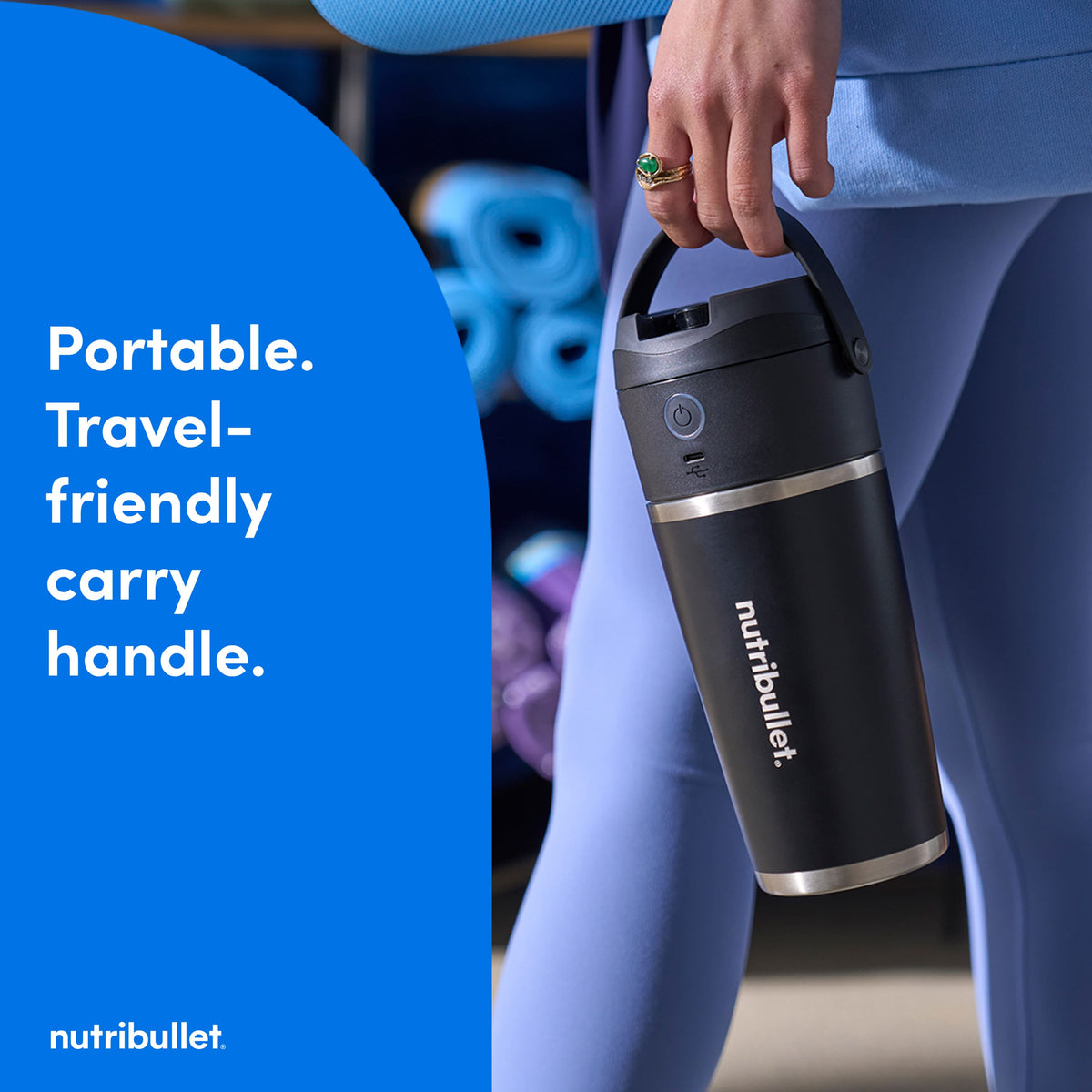 NutriBullet - Flip Insulated Portable Blender - Black