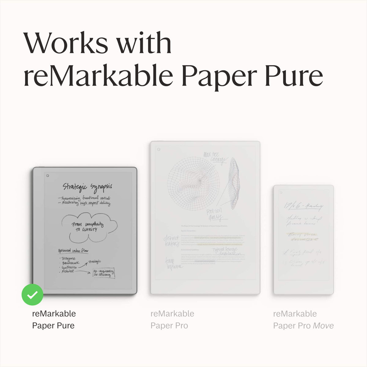 Sleeve Folio for reMarkable Paper Pure - Mist Green