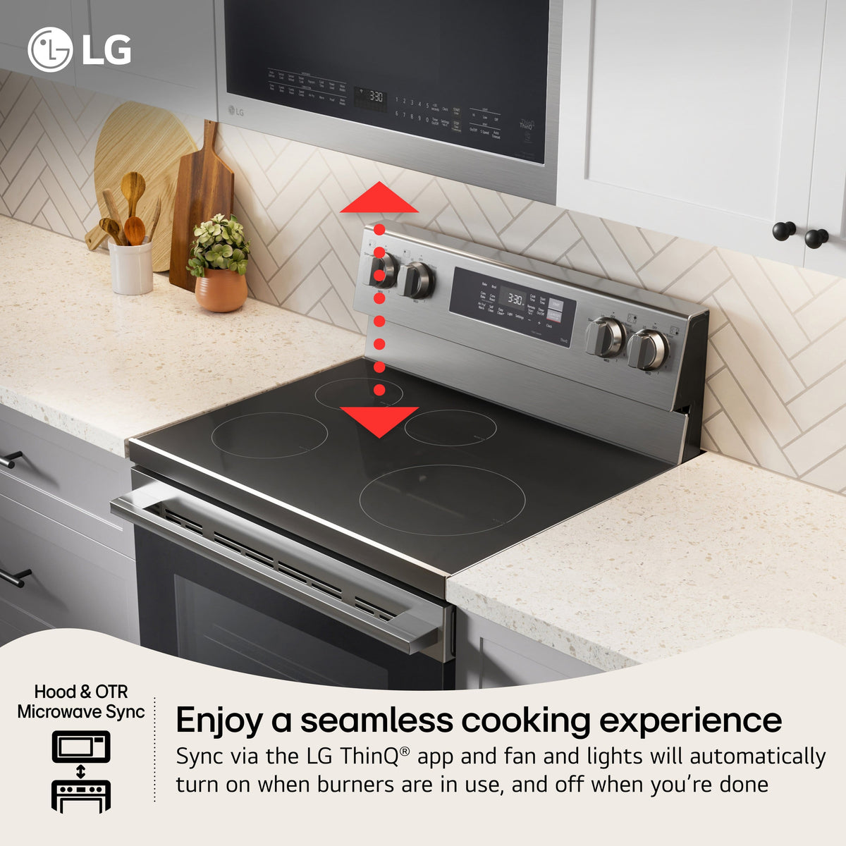 LG - 30-in 6.3 Cu. Ft. Freestanding Electric Induction True Convection Smart Range with 4 Elements, Air Fry and EasyClean - Stainless Steel