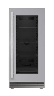 U-Line - 15"W. 2.8 Cu.Ft. Built-In Frame w. Glass Compact Refrigerator - Stainless Steel