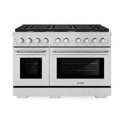 ZLINE - 48 in. Wide 8 Burner Paramount Double Oven Dual Fuel Range with Gas Cooktop (SDR48) - Stainless Steel