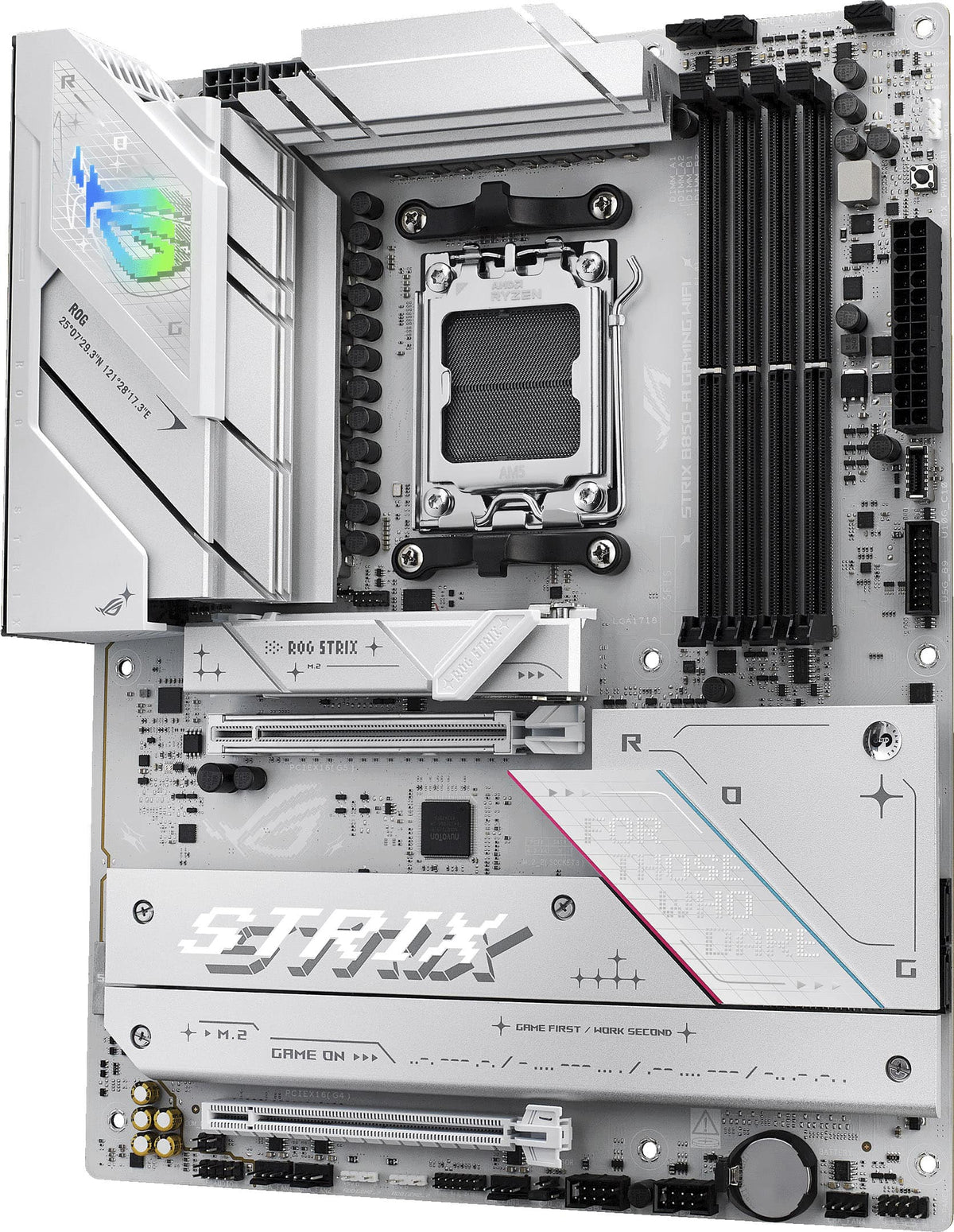 ASUS - ROG STRIX B850-A GAMING WIFI (Socket AM5) AMD B850 ATX DDR5 Wi-Fi 7 Motherboard - White