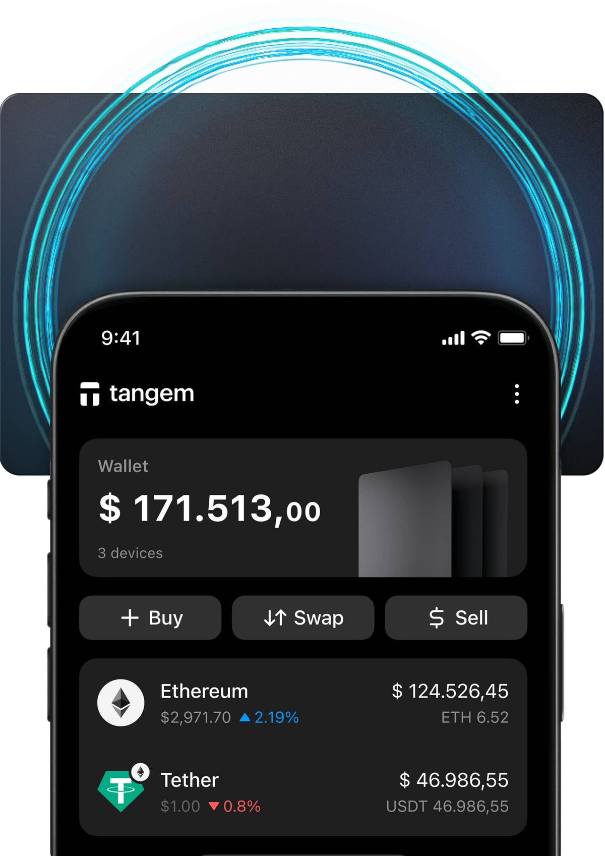 Tangem - Wallet Stealth - 3 pack - Black