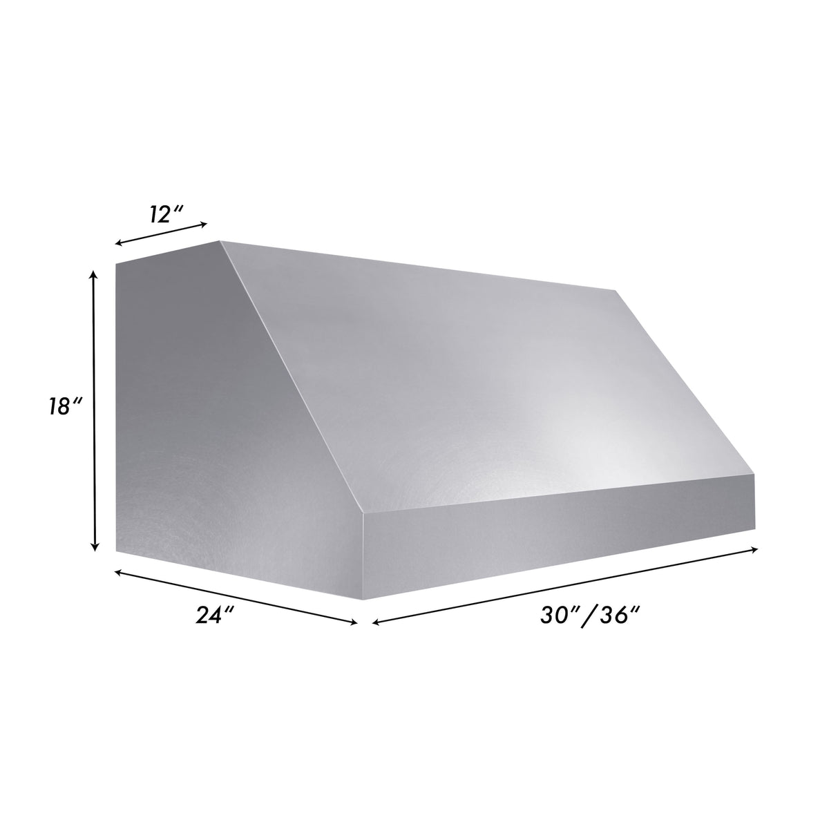 ZLINE - 36 inches - Externally Vented - Under cabinet Range Hood - Satin Stainless Steel