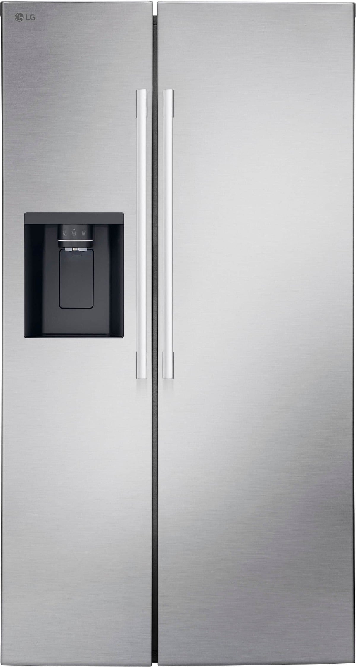 LG - 36-in Wide 26.6 Cu. Ft. Side-by-Side Smart Refrigerator with External Ice and Water - Stainless Steel