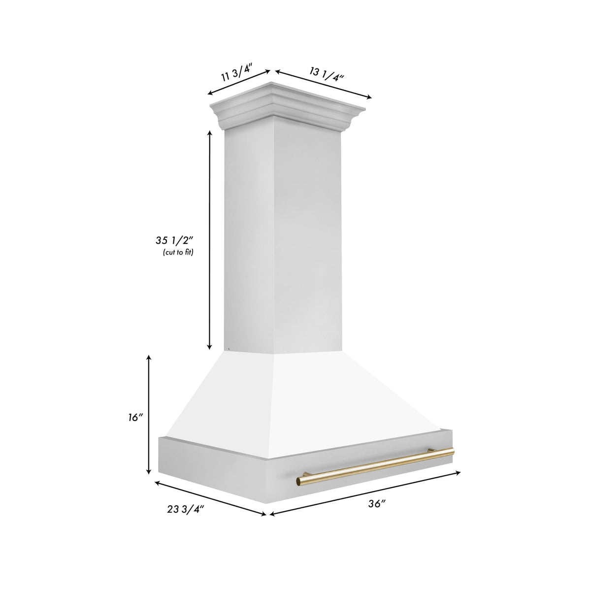 ZLINE Autograph Edition - 36 inches - Externally Vented - Wall Range Hood - Stainless Steel