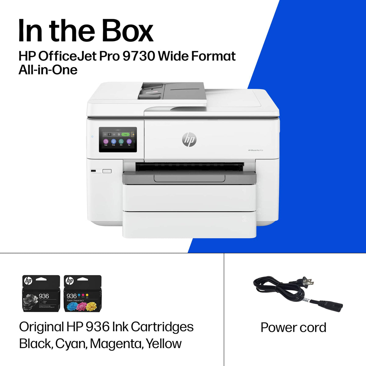 HP - OfficeJet Pro 9730 Wireless AI-Enabled Wide Format All-in-One Inkjet Printer with 3 Months of Instant Ink - White