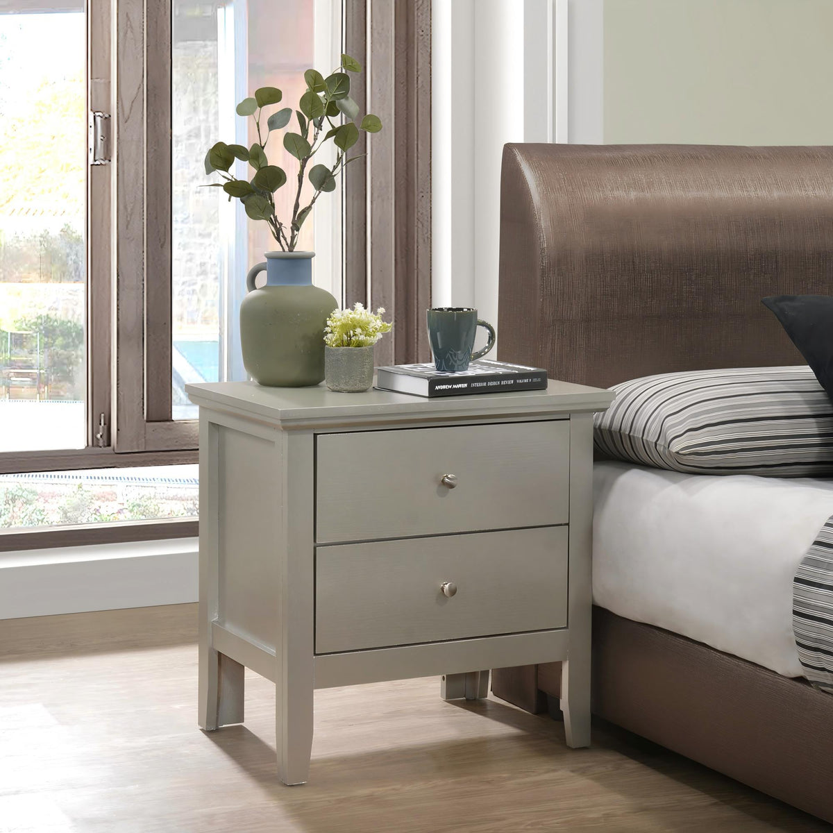 English Dovetailed Drawers Nightstand
