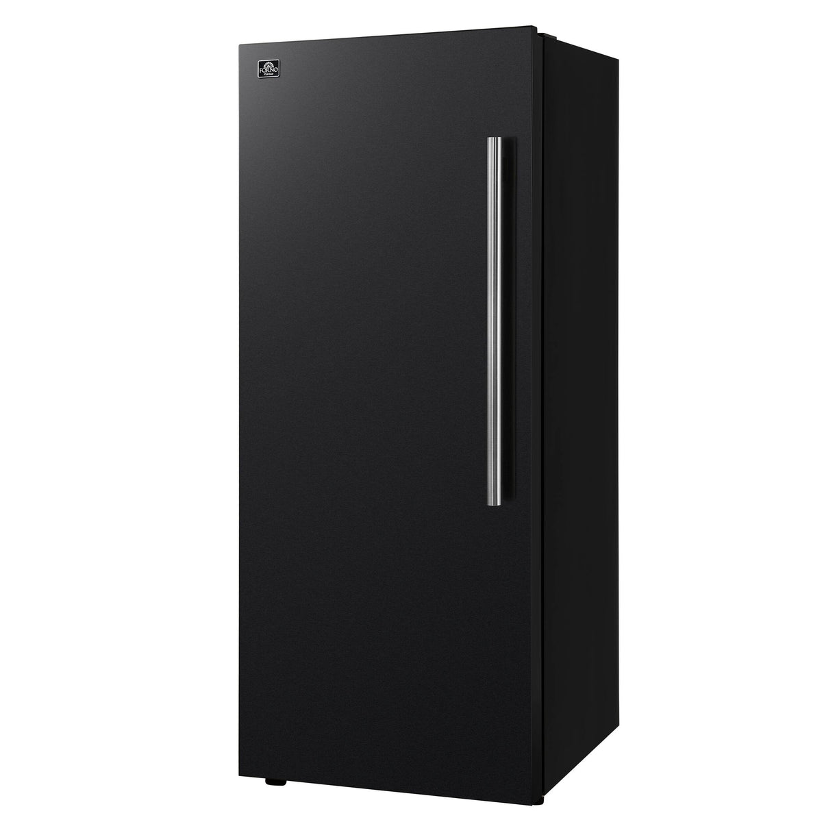 Forno Appliances - Maderno 13.6 Cu. Ft. Left Swing Upright Convertible Freezer with Antique Brass Handles - Black