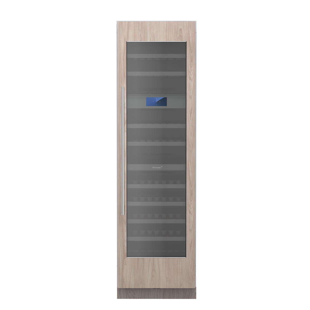 Thermador - Freedom Collection 80-Bottle 3-Zone Smart Built-in Wine Preservation Column with Storage - Custom Panel Ready
