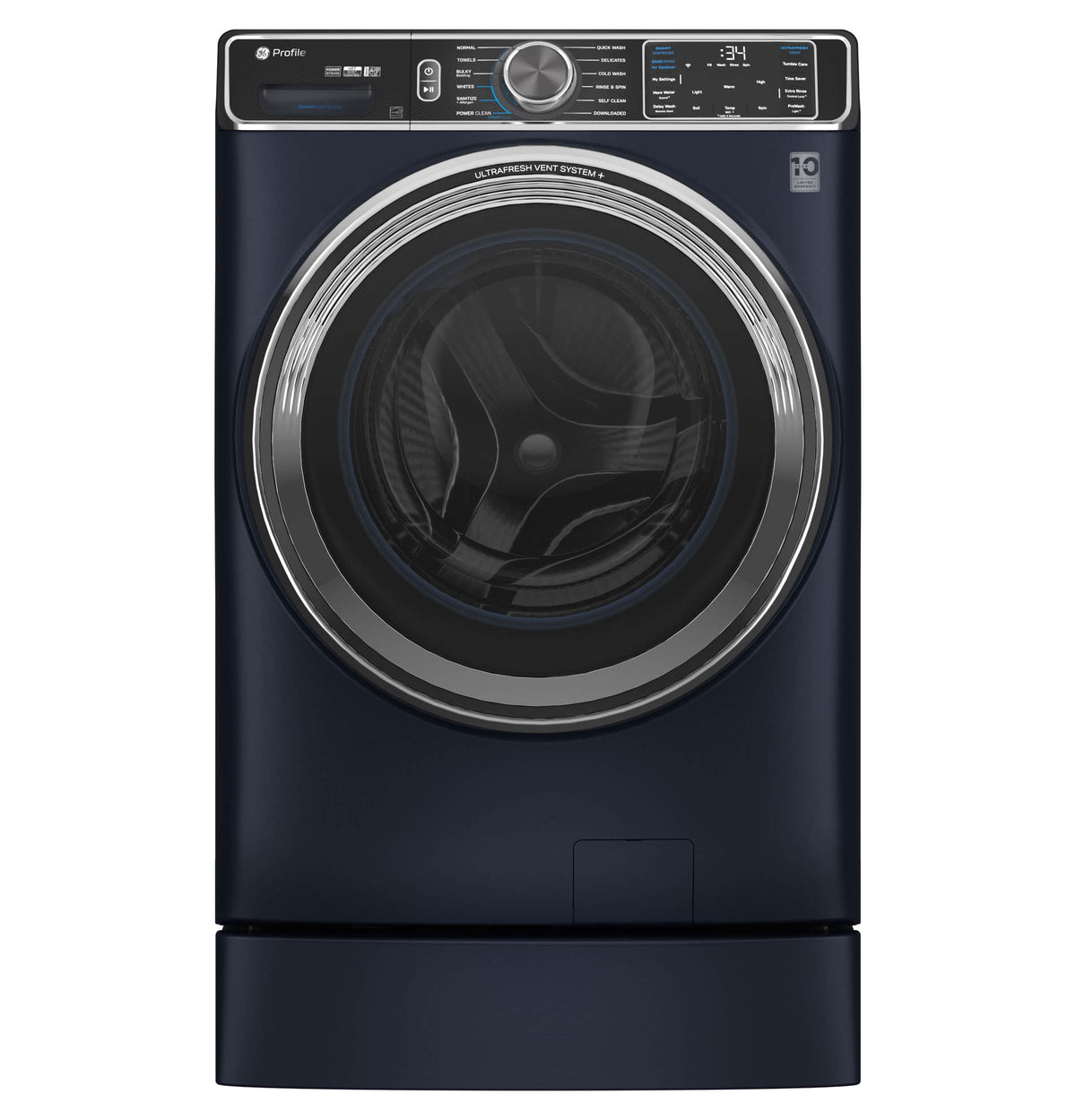 GE - 7" RightHeight Riser - Laundry Pedestal for Select Washers and Dryers - Sapphire Blue