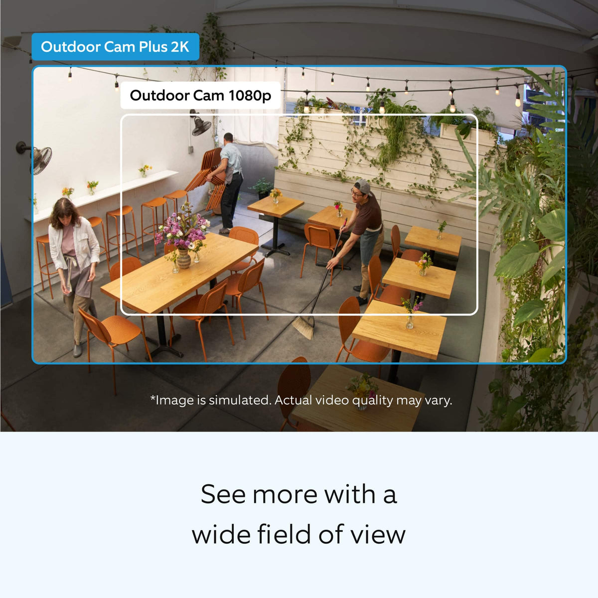 Ring - Outdoor Cam Plus, Power over Ethernet with Wide-Angle 2K Video, Ring-Vision and Low-Light Sight for color night vision - White