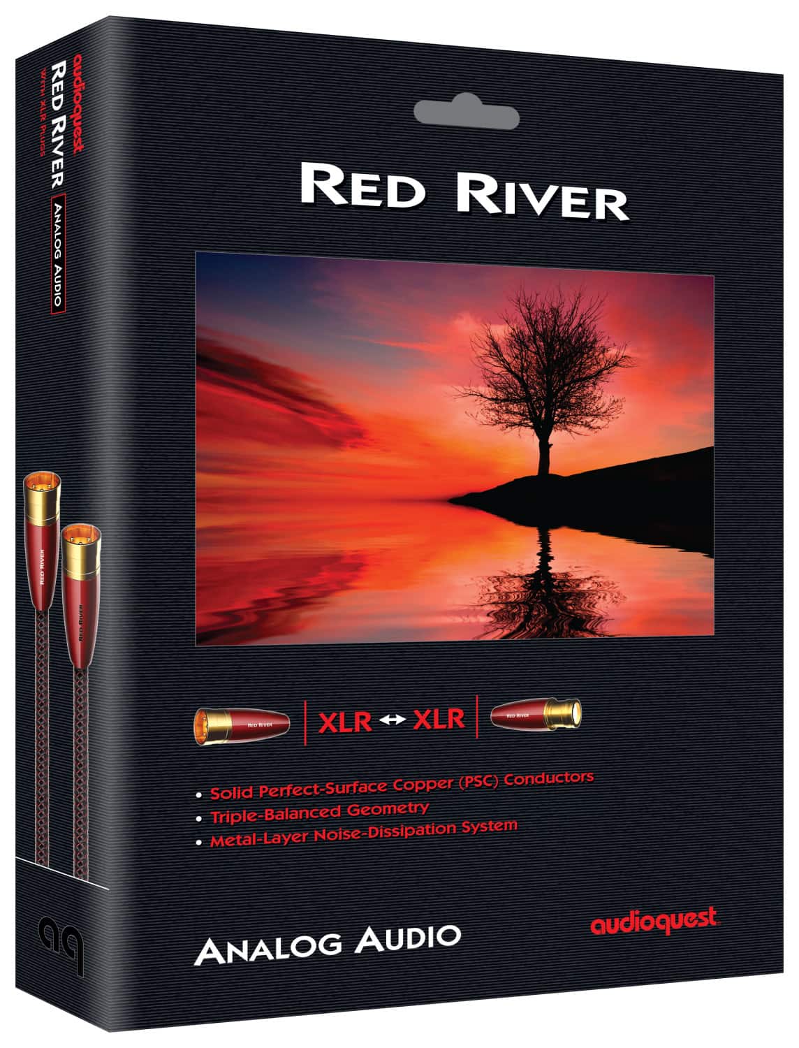 AudioQuest - Red River XLR > XLR 3.5' Analog Audio Interconnect Cable with XLR to XLR Connectors - Red on Black