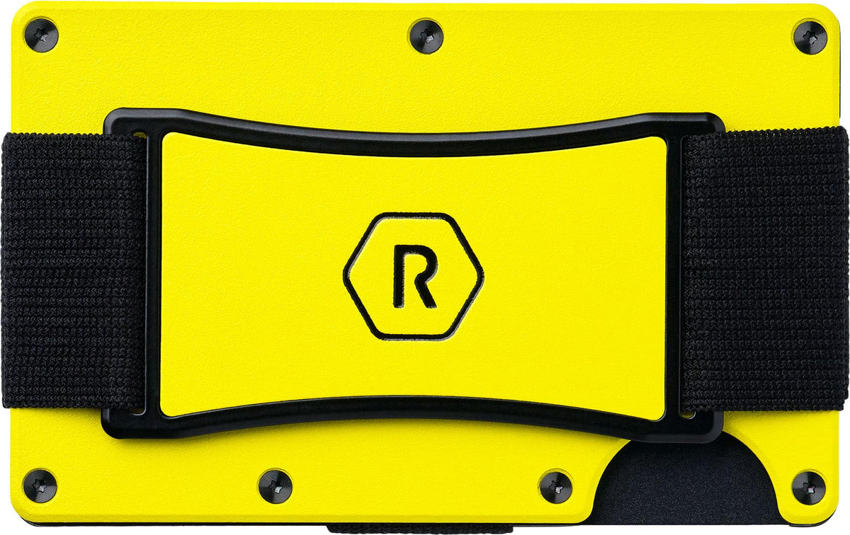 The Ridge Wallet - Hyper Lime - Cash Strap - Yellow