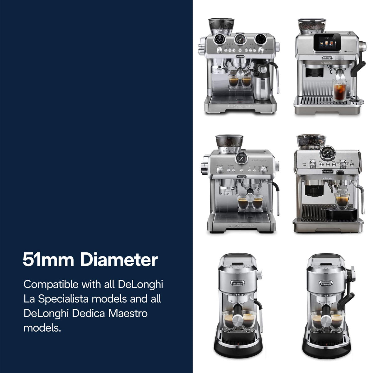 De'Longhi - Rosewood Bottomless Portafilter - Stainless Steel