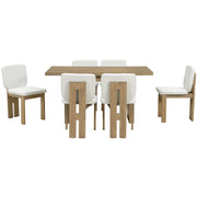 Dining Table Set For 6 With Upholstered Chairs
