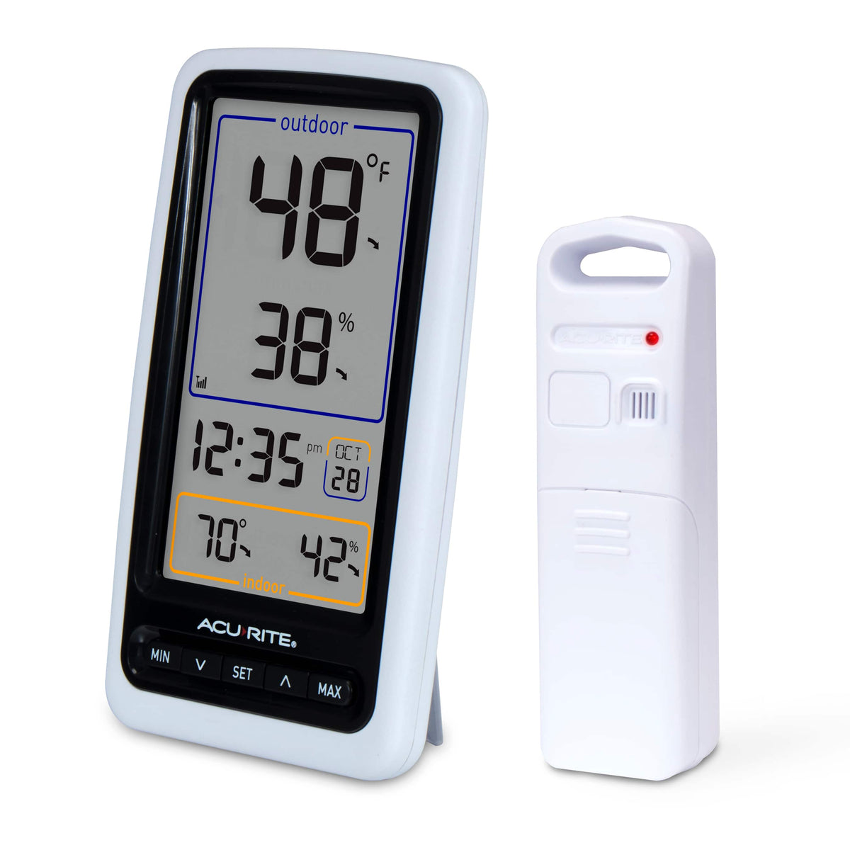 AcuRite - Wireless Thermometer with Digital Display - White
