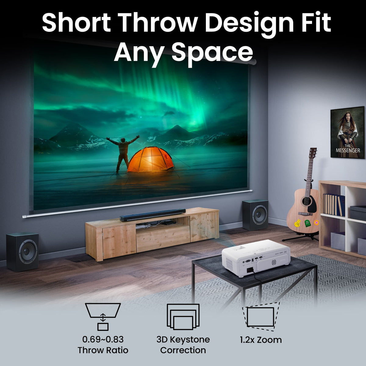 BenQ - TK710STi 4K HDR Laser Movie and Gaming Short Throw Projector, 3200 lumens - White