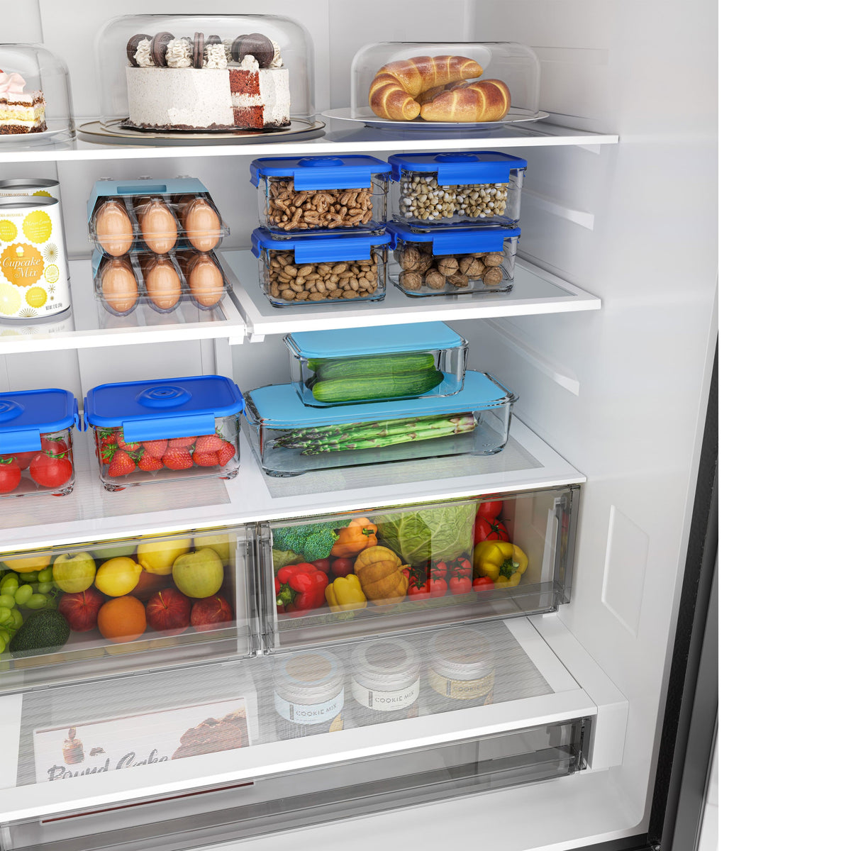 Midea - 33 in. Wide Counter-Depth PLUS 23 Cu. Ft. French Door Refrigerator + Water2Ways - Stainless Steel