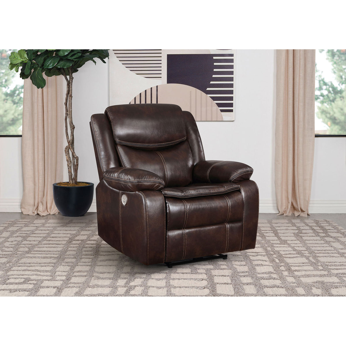 Salerno - Sillón reclinable eléctrico con carga USB