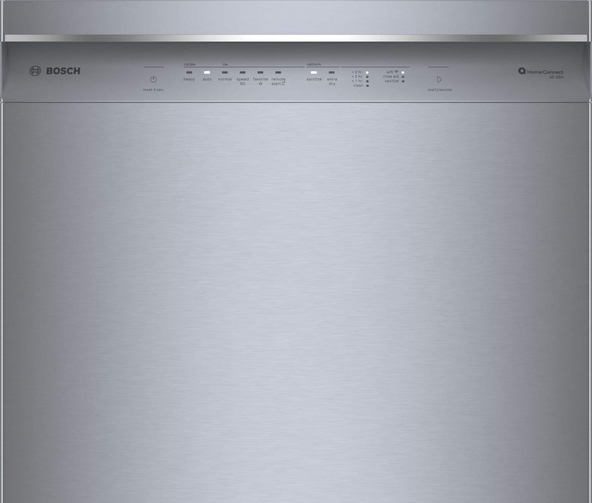 Bosch - 300 Series 24" Front Control Smart Built-In Stainless Steel Tub Dishwasher with 3rd Rack and AquaStop Plus, 46 dBA - Stainless Steel