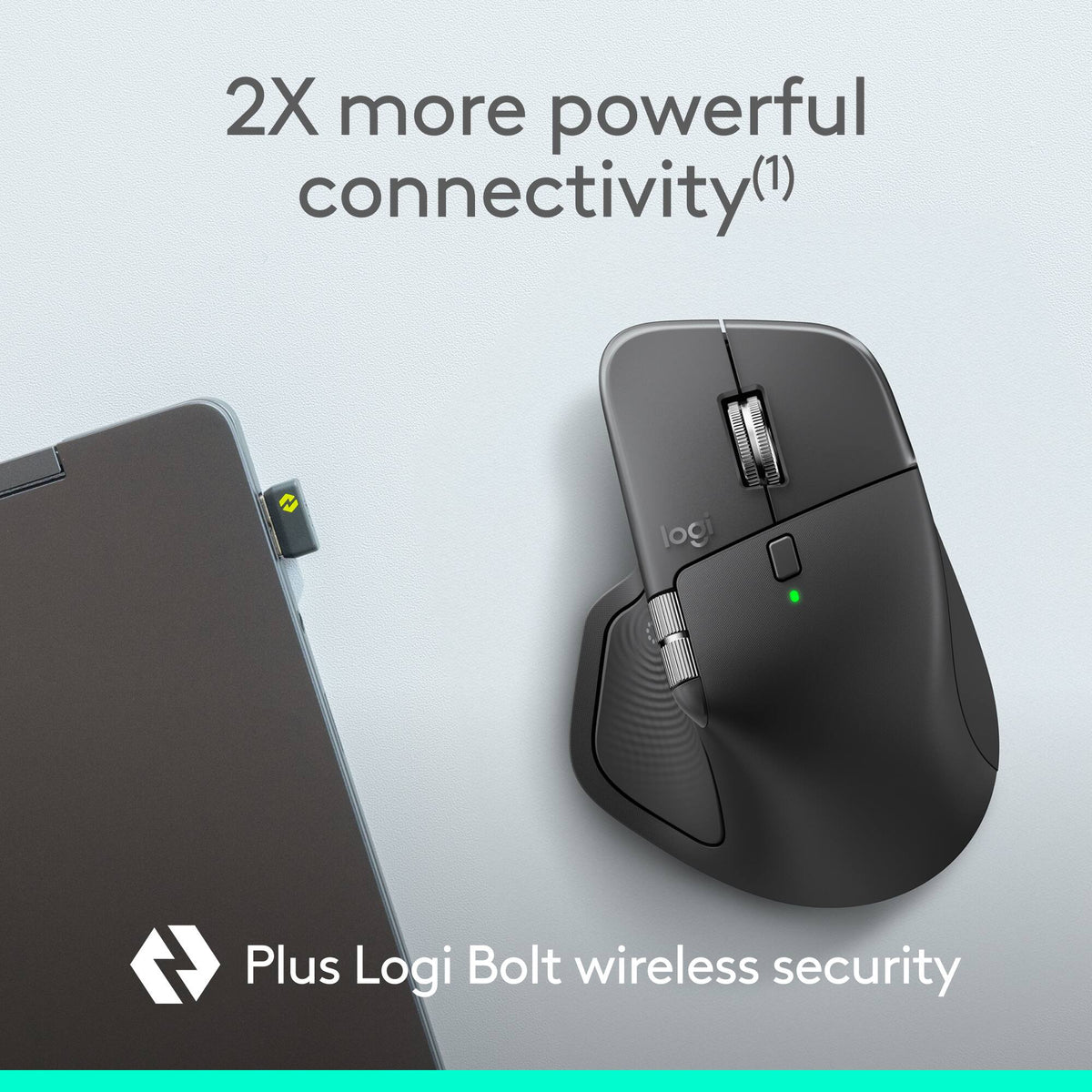 Logitech - MX Master 4 for Business Wireless Bluetooth Laser Ergonomic Right-handed Mouse with Haptic Feedback and Actions Ring - Wireless - Graphite
