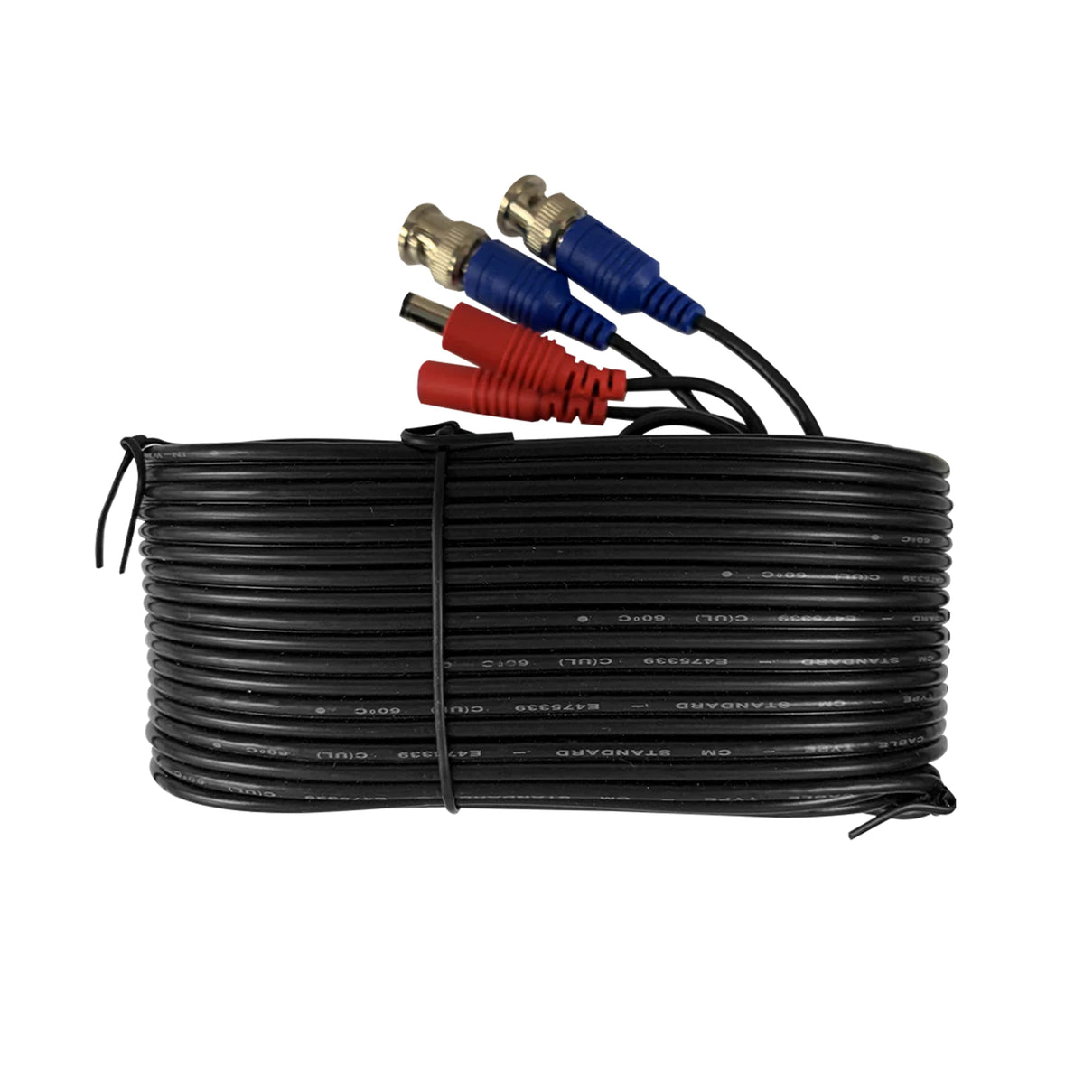 Lorex - 60ft (18m) 4K RG59 Power Cable for Analog Cameras - Black